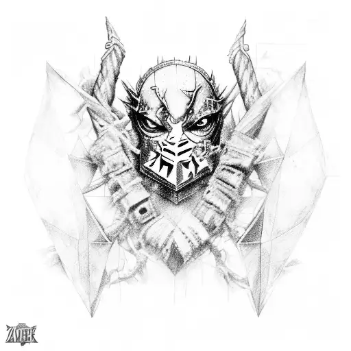 Alcon Milenario con diseños de Dark Souls y The Legends of Zelda y llamas de Chester Bennington tattoo design idea