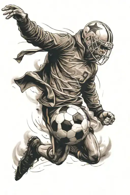 Football tattoo design idea
