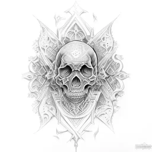 cathedral, gothic tattoo design idea