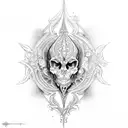 cathedral, gothic tattoo design idea