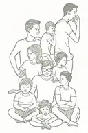 adhd, neurodiversity, impuls, fatter, sons, family tattoo design idea