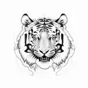 Tiger tattoo design idea