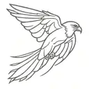 buzzard spread wings tattoo design idea