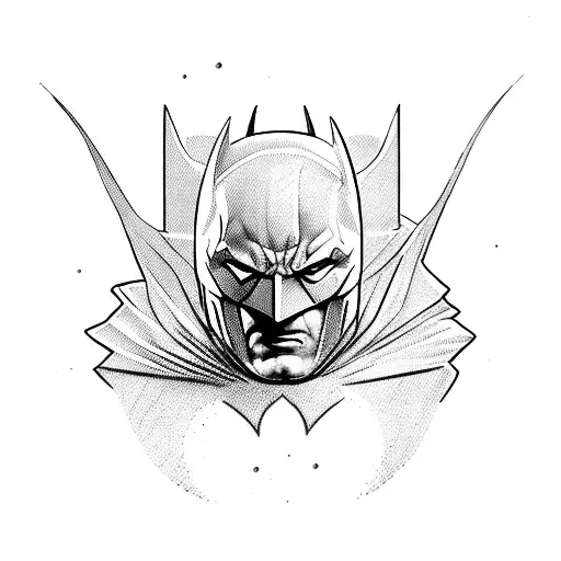 Batman portrait  tattoo design idea