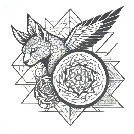 geometric tattoo that will reflect destruction of personal life and their rebuilding in a stronger and more successful tattoo design idea