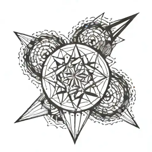 geometric tattoo that will reflect destruction of personal life and their rebuilding in a stronger and more successful tattoo design idea