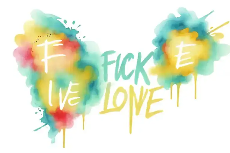 FUCK LOVE tattoo design idea