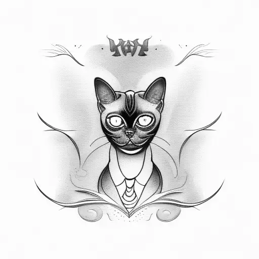 siamese cat tattoo design idea