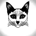 siamese cat tattoo design idea