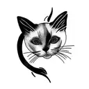 siamese cat tattoo design idea