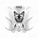 siamese cat tattoo design idea