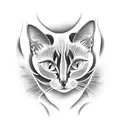 siamese cat tattoo design idea