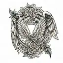 angel wings tattoo design idea