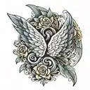 angel wings tattoo design idea