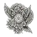 angel wings tattoo design idea