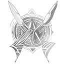 full length native american arrow, w a shale arrowhead  tattoo design idea