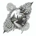 road to riches tattoo design idea