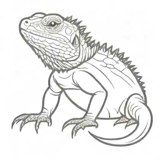bearded dragon tattoo design idea