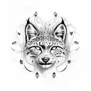 Tree of life with lynx crow and snake tattoo design idea