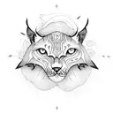 Tree of life with lynx crow and snake tattoo design idea