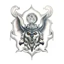 odin with two crows tattoo design idea