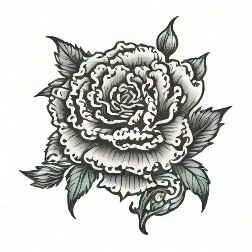 carnation, tattoo design idea