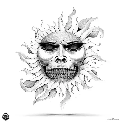 uruguay sun of may tattoo design idea