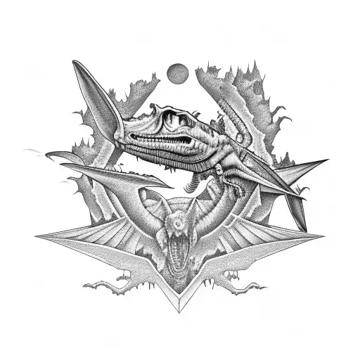Beastie Boys album cover featuring a pterodactyl tattoo design idea