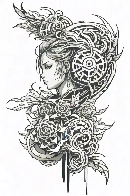 tattoo that represents a difficult past and new strength for the future tattoo design idea