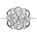 art deco celtic knot tattoo design idea