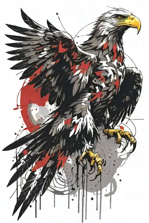 warrior kills eagle tattoo design idea