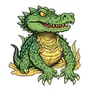 Crocodile Eats Fish tattoo design idea