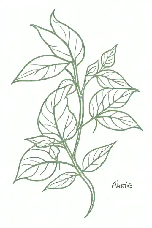 A (weed) grain, tomato, piece of parmezan cheese and a basil leave. tattoo design idea