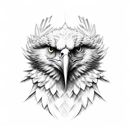 Eagle Face tattoo design idea