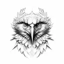 Eagle Face tattoo design idea