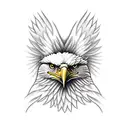 Eagle Face tattoo design idea