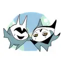 2 manta rays swimming tattoo design idea