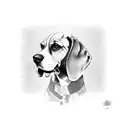 Beagle dog  tattoo design idea
