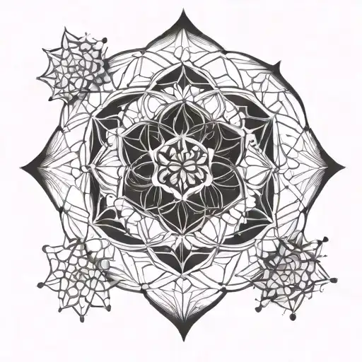 flower of life mixed with the 7 chakras tattoo design idea