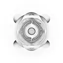 A mesmerizing abstract representation of water ripples merging with a serene yin yang symbol tattoo design idea