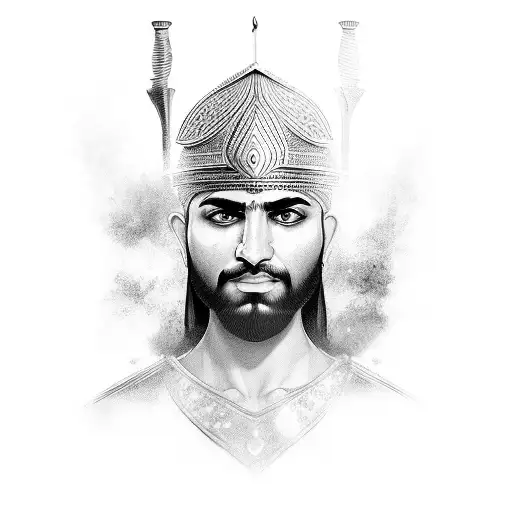 persian warrior  tattoo design idea