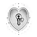 A heart-shaped lock with the initials 'SS' inside tattoo design idea