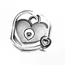 A heart-shaped lock with the initials 'SS' inside tattoo design idea