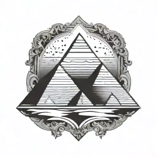 pyramids tattoo design idea