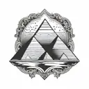 pyramids tattoo design idea