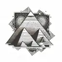pyramids tattoo design idea