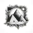 pyramids tattoo design idea
