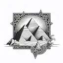 pyramids tattoo design idea