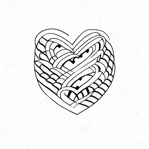 heart out of a letter B tattoo design idea