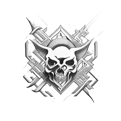 brutality anarchy tattoo design idea